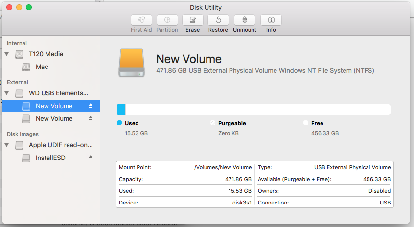 usb hard drive set for mac